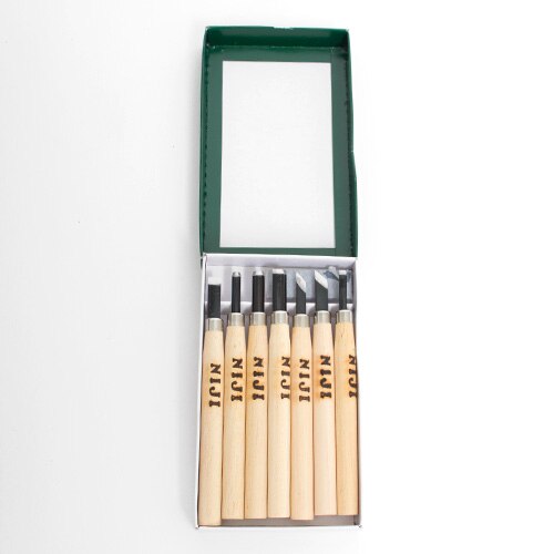 Yasutomo, Tools & Gadgets, Art & School, Niji, Woodcarving, Set, 7 pieces, 2301